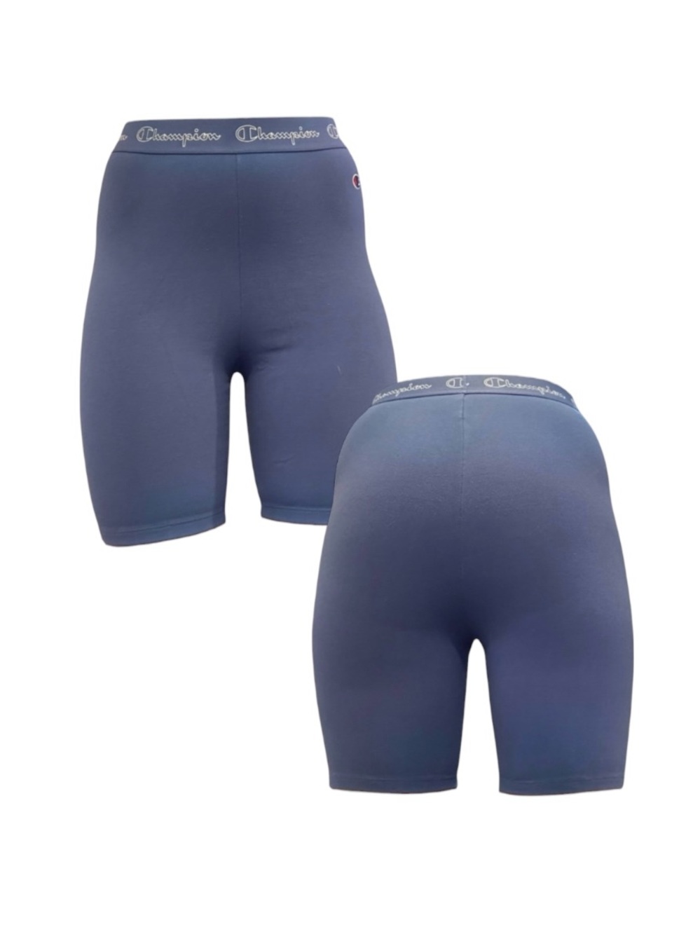 Champion Women's Slate Blue High-Rise Bike Shorts